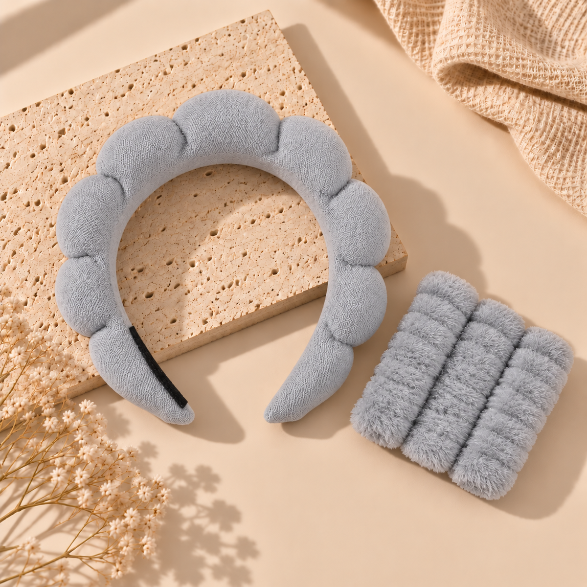 Bandeau skincare et manchettes absorbantes VELUNE