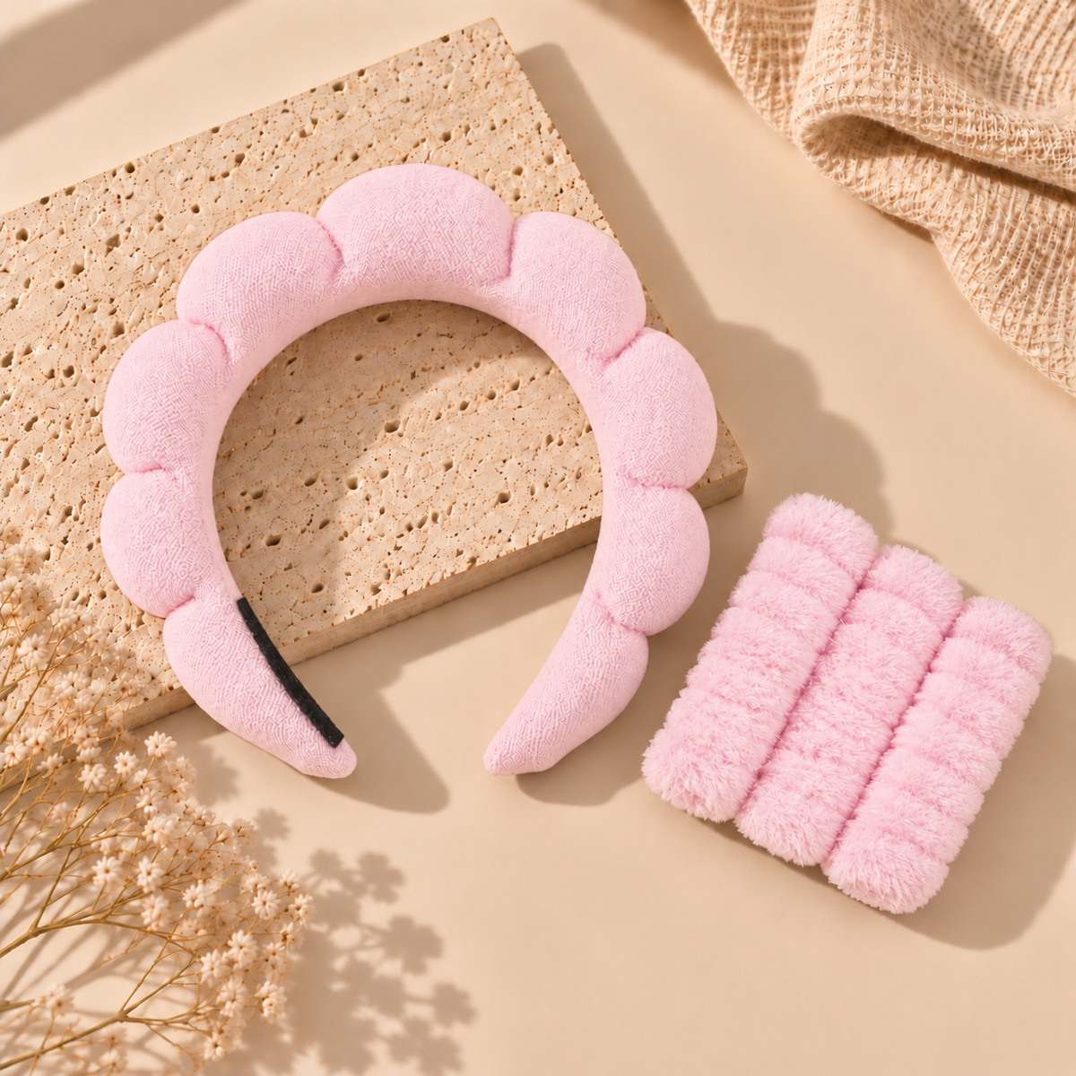 Bandeau skincare et manchettes absorbantes VELUNE