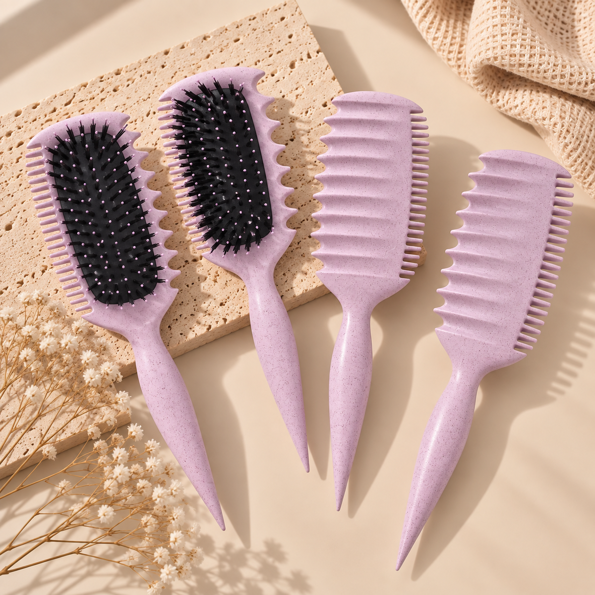 Brosse définition boucles VELUNE pour cheveux ondulés, bouclés et frisés
